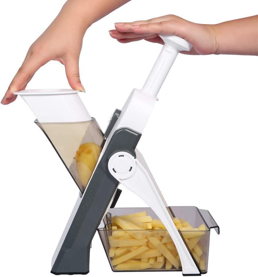 Premium Adjustable Vegetable Slicer – Stainless Steel Mandoline Cutter for Easy Meal Prep