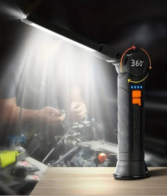 Magnetic LED COB Work Light – USB Rechargeable, Portable & Ultra-Bright | Pack of 1