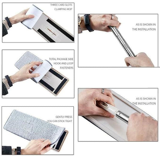 360° Spin Bucket Mop with Microfiber Head – Hands-Free Cleaning for Home & Kitchen (Pack of 1)