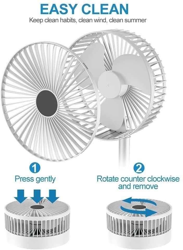 Powerful Rechargeable High-Speed Table Desk Fan | Portable & USB Charging
