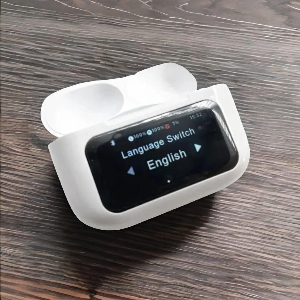 Smart Wireless Earbuds with LCD Touch Screen – High-Performance Sound & Touch Control