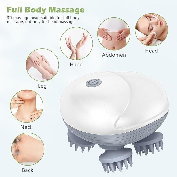 Smart Scalp Massager – Electric Head Massager for Relaxation, Hair Growth & Stress Relief | Waterproof, Rechargeable & Deep Kneading