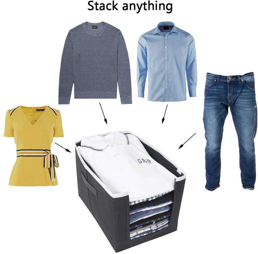 Space-Saving Foldable Fabric Storage Box - Closet & Underbed Organizer