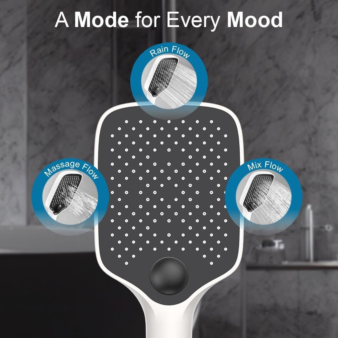 Square Hand Shower for Bathroom – ABS Plastic | Easy Install, No Hose Included