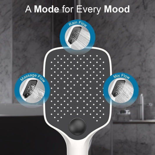 Square Hand Shower for Bathroom – ABS Plastic | Easy Install, No Hose Included