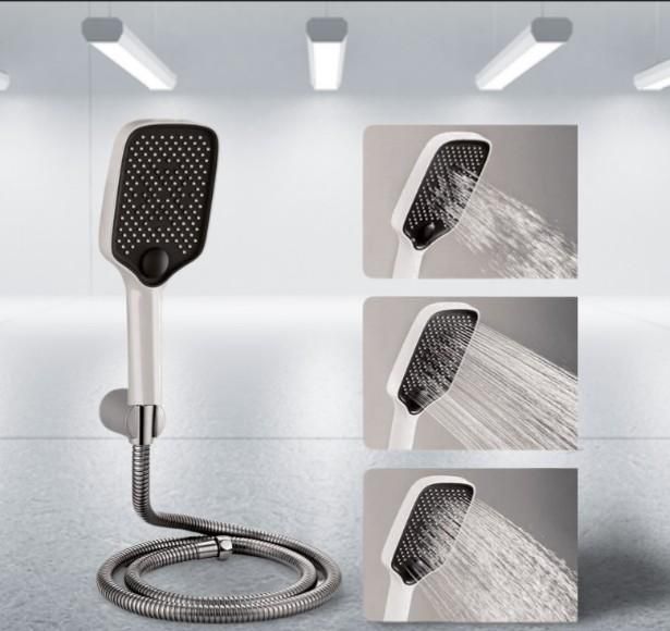 Square Hand Shower for Bathroom – ABS Plastic | Easy Install, No Hose Included