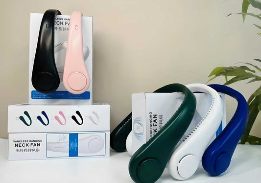 Portable Neck Fan - Bladeless, Hands-Free, Ultra-Light, USB Rechargeable Wearable Fan for Personal Cooling - Quiet & Adjustable Airflow, Ideal for Home, Office, Travel, Sports & Outdoor Use