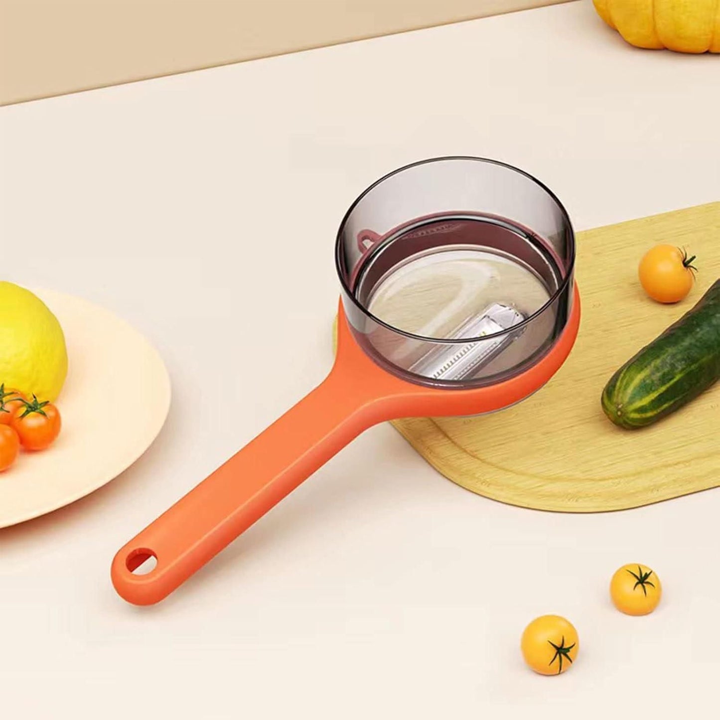 2-in-1 Vegetable Peeler with Storage Box – Stainless Steel Blade with Waste Collector