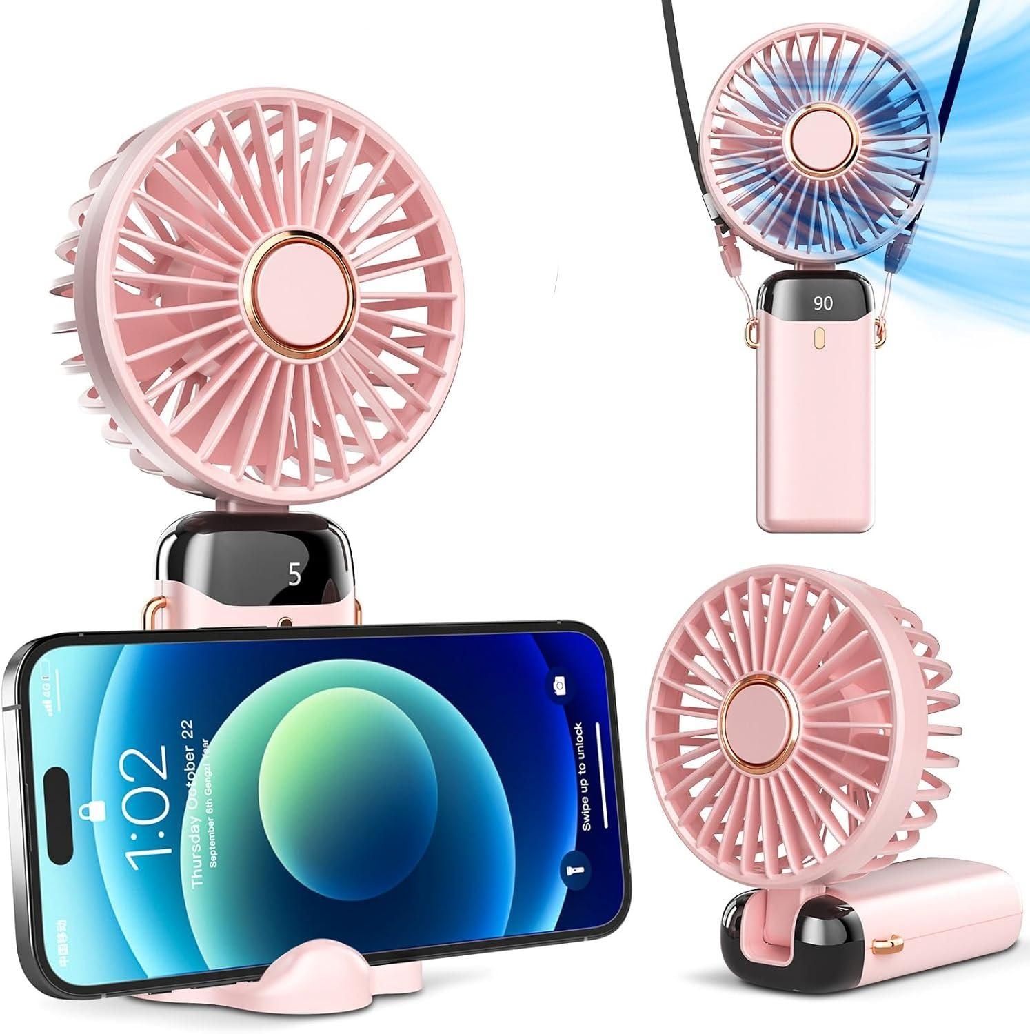 Buy Portable Handheld Fan – Rechargeable Mini Fan with LED Display in ...