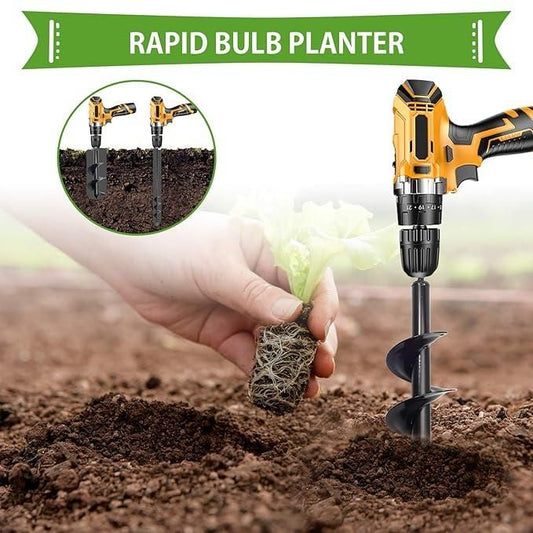 Heavy-Duty Spiral Hole Non-Slip Earth Drill for Gardening & Planting (Metal, Pack of 1)