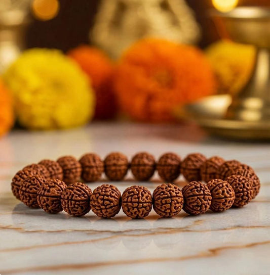 7 Mukhi Rudraksha Bracelet for Men – Natural Healing Beads (Pack of 1)
